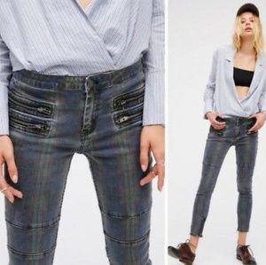 [ Free People ] Lennon Plaid Skinny Jean